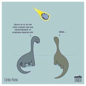 chiste sobre meteoro y dinosaurios Molasaber