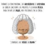 ciencia, divertida, curiosidad, ilustración, dibujo, nobleza, aristócratas, pelucas, piojos, rapados, afeitadas, calvos